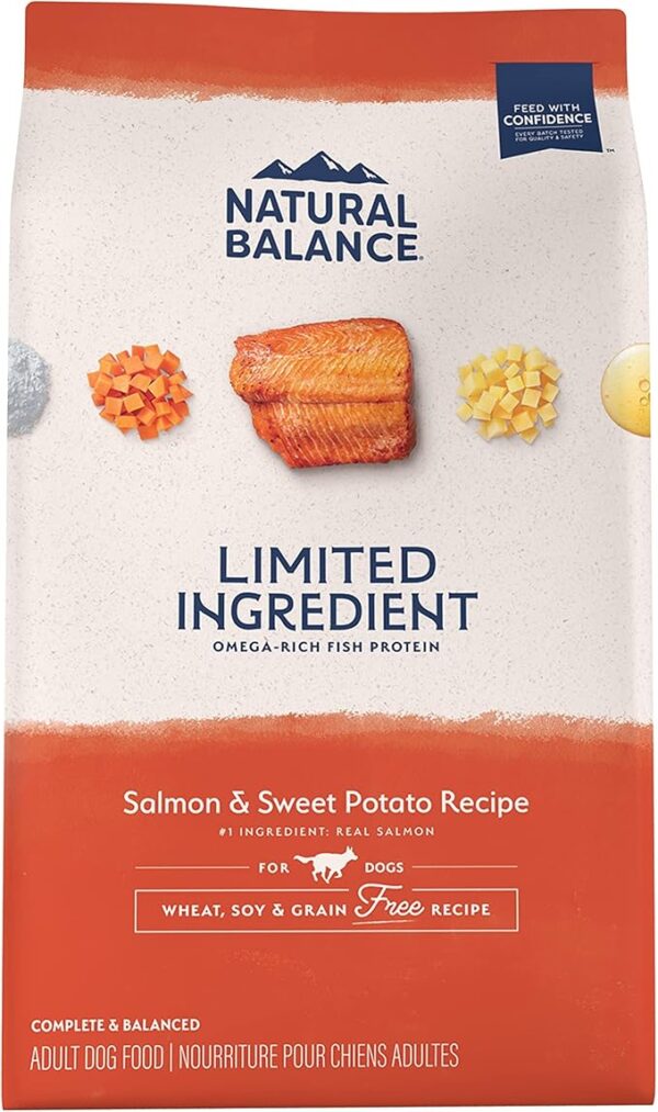 Natural Balance Limited Ingredient Adult Grain-Free Dry Dog Food – Salmon & Sweet Potato (24-lb Bag)